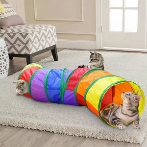 Cat Tunnel Interactive Toy Hide and Seek Tunnel Portable Foldable Pop up Cat Tunnel Simulates Cat Hunting Scene