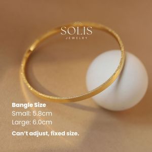 Essential Matte Gold Bangle • Waterproof Non-Fade • 316L Titanium Stainless Steel Fashion Bracelet For Women Men BR440 New Year 新年