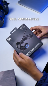 SOUL Open Ear Max Air Conduction Earphone 4GB Music Player Sport Headset Bluetooth Black