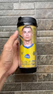 Tumbler Christiano Ronaldo: Aksesoris Al Nassr Klub Fans & Pemain Bola Portugal