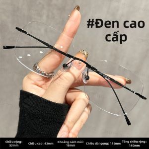 Chuming | Kính Cận Bằng Titanium Không Viền Siêu Nhẹ Màu Bạc