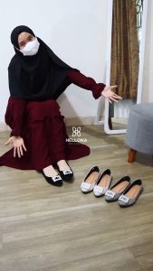 NEW Hellona Keyna Sepatu Flat Wanita Cantik Sol Karet Antislip