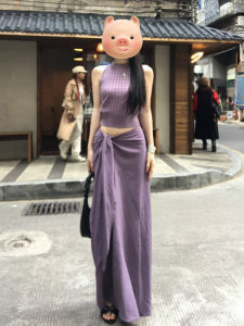 SENWA | Sleeveless Purple Maxi Dress