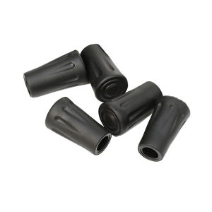 Outdoor Trekking Pole Tip Protector Anti Slip Rubber Cap Walking Stick Hiking Cane Foot Cover Durable Round Plastic Base 4cm Fit