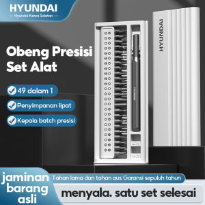 HYUNDAI Obeng Set 49 in 1 Magnet Magnetic Reparasi HP Handphone Komputer Laptop Jam Alumunium Screwdriver Tool Kit