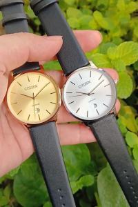 Đồng hồ nam citizen bản mỏng cao cấp dây da