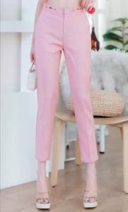 Vertier กางเกง9ส่วน No.21010 แต่งอะไหล่เอว ผ้ายืด