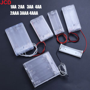 Hộp Đựng Pin Trong Suốt Bằng Nhựa JCD 1 Mảnh Dành Cho Pin Cỡ 1/2/3/4AA Và 2/3AAA Có Ổ Cắm Chì Số. 5 Và 7