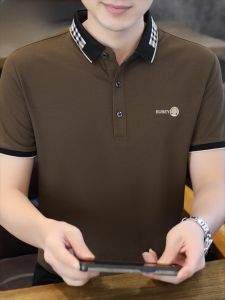 HENGYUANXIANG | Stylish Short Sleeve Polo Shirt For Men Premium Quality Fashionable Collared T-Shirt Youthful Trendy Polyester Fiber Summer Wear
