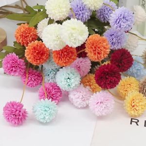 5 Heads Dandelion Artificial Flowers Bouquet 51CM Fake Flowers Home Decor Garden Wedding Decoration Outdoor Table Vase Ornament