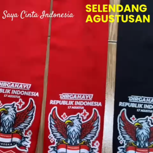 Selendang Agustusan Syal Merah Putih Indonesia Syal Leher Syal Garuda