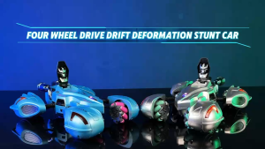 Remote Control Cars RC Vehicles Glowing Monster Truck 4WD Stunt Race Toy for Boys Kids 2.4G Remote