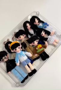 Búp bê handmade móc khóa búp bê kẽm nhung làm theo ảnh theo yêu cầu- doll diy doll handmade