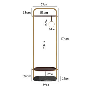 U + Home | Italian Accessible Luxury Coat Rack Bedroom Floor Household Minimalist Modern Nordic Style Clothes Rack Stainless Steel