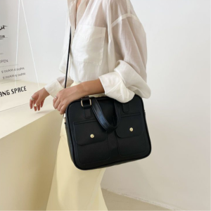 Large Capacity Bag for Women Commuter 2024 New Fashion Single Shoulder Bag for Retro Vintage Design Solid color Handbag