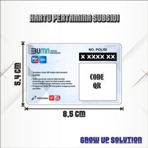 Kartu MyPertamina Nama & QR – PVC Premium Awet & Tahan Air