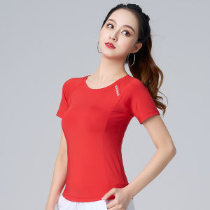Áo Tập Thể Dục Tay Ngắn Nhanh Khô Biểu Diễn Thể Dục Sảnh 2025 Áo Tập Thể Dục Thể Thao Mùa Hè Áo Tập Thể Dục Sảnh Cho Nữ