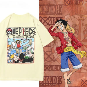 Bandai | Summer 2025 One Piece Anime Peripheral Mens T Shirts Y2k Clothes Oversized Cotton Womens Short Sleeve Graphic Tee Top Harajuku
