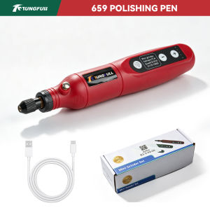 TUNGFULL Mini Rotary Tool 5 Speed Electric Engraving Pen LED Light Cordless Grinder for Jewelry Woodworking DIY Kit