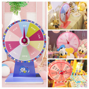 Kidshouse Prize Wheel 25cm 30cm Tabletop Color Lucky Spinning Wheel with Stand