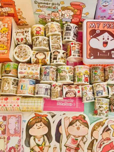 Meatball Tape Full Set Dán Sổ Tay Dán Giấy Dán Hình Mèo Và Chó Dán Bò Và Ngựa Không Cần Học Dán Học Viện Yêu Thích