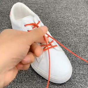 No Tie Shoelaces Elastic Stretching Lock Lazy Laces Quick Rubber Sneaker Shoestrings 23 Colors Round Locking Shoe Laces