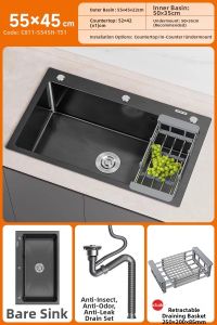 Single Basin Stainless Steel Kitchen Sink