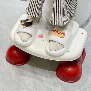 Thickened Plastic Toilet Footstool for Home Use Durable Heavy Duty Adult Bathroom Stool Korean Style Mobile Sanitary Bench