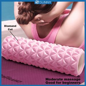 SunnyFit EVA Foam Roller Yoga Roller 3D Diamond Cut Deep Tissue Massage Multiple Color Massage Roller Fitness Gym Exercise Roller