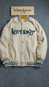 Áo Khoác Bóng Chày Dáng Rộng Thêu Họa Tiết Chữ Cá Tính Cho Nam Và Nữ