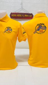 เสื้อโปโลGlockสีเหลือง เสื้อโปโลผู้ชาย ผ้านิ่มใส่สบาย