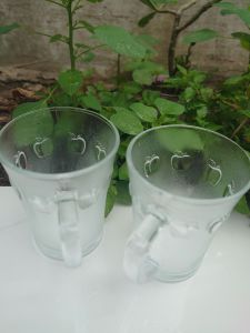 CANGKIR KOPI 6PCS/GELAS KACA/GELAS CAFE/GELAS BELING /gelas gagang/cangkir kopi mewah serbaguna