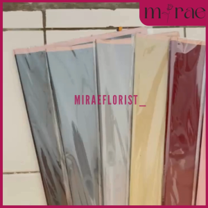 [1 PACK] GOLD LINE FRAME GRADE B KERTAS BUKET BUNGA CELLOPHANE FLOWER WRAPPING