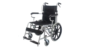 รถเข็นคนป่วย wheel chair พับได้ เบา พกพา รุ่น นีโอ บลู พลัส เก้าอี้ รถเข็น วิลแชร์ โครงสร้างอัลลอยไม่เป็นสนิม คนป่วยคนไข