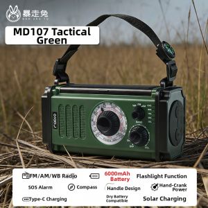 BAOZOUTU | Crank & Solar Power Multi-functional Radio Flashlight for Emergency