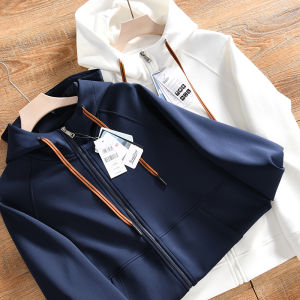 Soft Skin-Friendly Airy Fabric Hooded Open Cardigan Sweatshirt Jacket for Men Versatile Autumn Sporty Outerwear Straight Hem Loose Fit