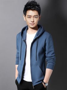 ROMON | Romon Mens Zipper Hooded Open Cardigan Casual Sporty Trendy Loose Fit Jacket Spring Autumn New Arrival Fashion Urban Style