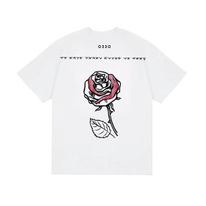 Áo Thun Cotton Pha Trộn Mùa Hè Dáng Rộng in Họa Tiết Đơn Giản Cổ Tròn Tay Ngắn Phong Cách Thường Ngày Thoải Mái Thoáng Khí