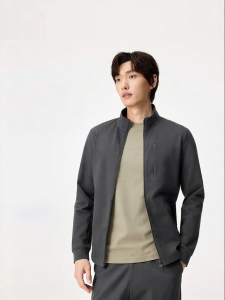 Purcotton | Knit Standing Collar Jacket Spring 2026 Mens Outerwear