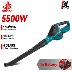 ONEVAN 5Gears 5500W Brushless Electric Air Blower 2 in 1 Cordless Snow Leaf Blower And Cleaner Power Tool For Makita Battery Pin