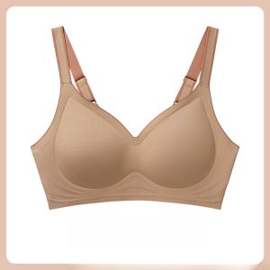 GEXINGJIEMEI | Wireless Thin Soft Support Bra Seamless Nylon Fabric Gathered Design For Young Women Anti-Sagging Side Breast Collection