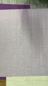 WD Wallpaper 3D Foam Sticker Warna Ungu Muda Premium Wall Paper Tebal 3MM Wallpaper Stiker