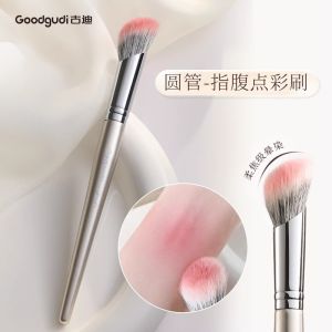 Large Size Sheep Wool Slanted Head Finger Tip Blush Dot Cosmetic Brush Animal Hair Makeup Brush for Students And Beauty Lovers