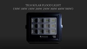 YEELITE 100-500W Monocrystalline Solar LED Flood Light High Capacity Battery IP65 Waterproof Remote Control Outdoor Light