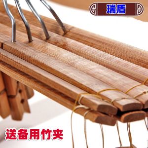 Thickened Old-Style Bamboo Pants Hanger Multi-Function Clothes Hanger Windproof Trouser Clip Traditional Chinese Bamboo Design