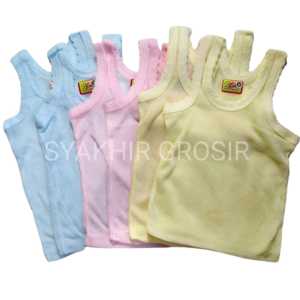 PROMO 12 PCS Singlet anak merek Kiki warna SMLXL3L4L Lusinan Murah/Kaos Dalam Anak umur 1-10 TH