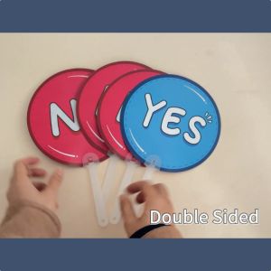 10pcs Classroom Voting Paddles Yes or No Paddles Answer Paddles Mini White Boards Teacher Judging Board for Handy Teacher Classroom Event Supplies Classroom Judging Board
