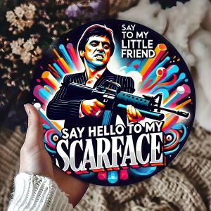 Scarface Movie Poster Aluminum Sign - Vintage Street Art Perfect for Home Garden Garage Cafe Bar & Club Decor