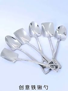 Fruit spoon stainless steel creative watermelon spoon thickened ice cream spoon eating watermelon artifact retro shovel dessert spoon
