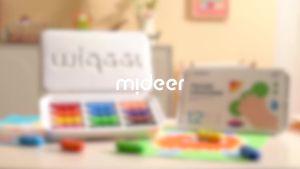 MiDeer Pease Crayons Safe for Babies & Children 8/12 Colors Non-Toxic
